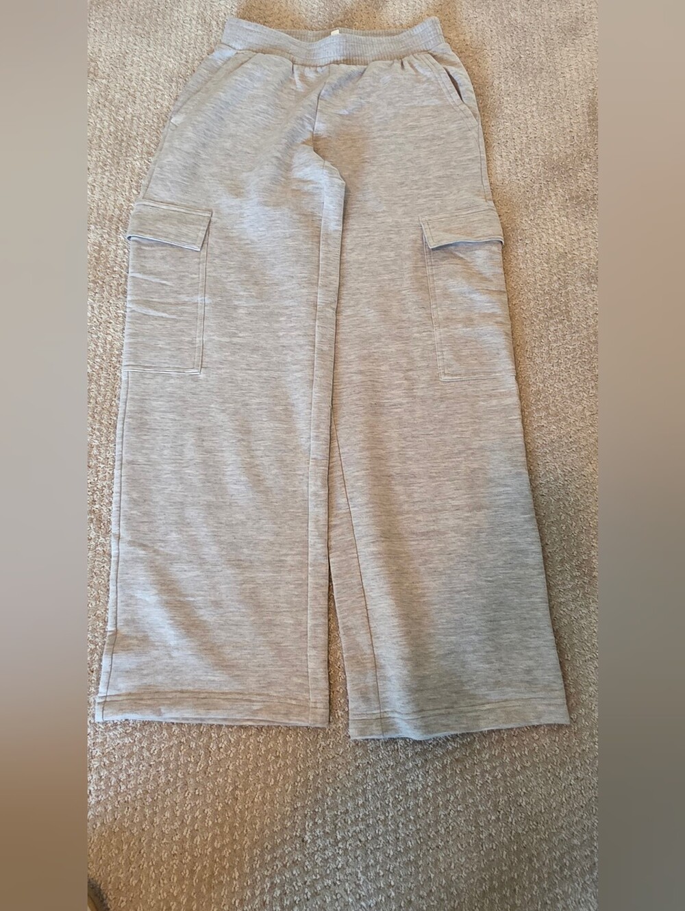 Wide Leg Cargo Sweatpants, Fleece Inside- Comfortable Everyday Fit